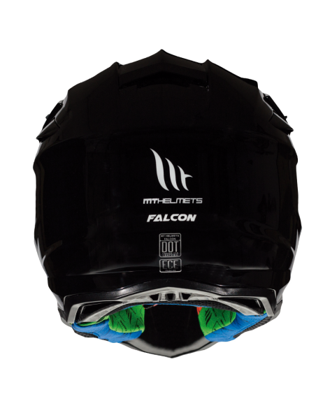 Casco Moto Cross Enduro MT Helmets FALCON Solid A0 Bianco Perla Vendita  Online 